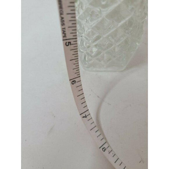 Vintage Anchor Hocking Wexford Clear Cut Glass Vinegar Oil Cruet With Stopper - Picture 7 of 7